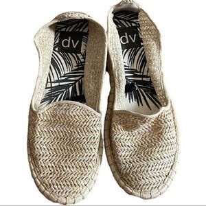 DV Dolce Vita Woven Espadrilles Slip on Loafers‎ Flats Beige Tan Size 6